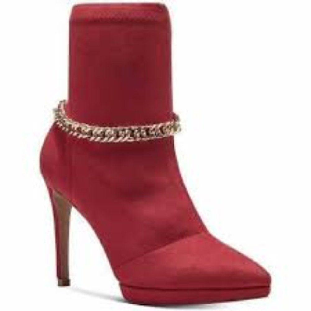 JESSICA SIMPSON Valyn Chain Stieletto Heel Dress Booties